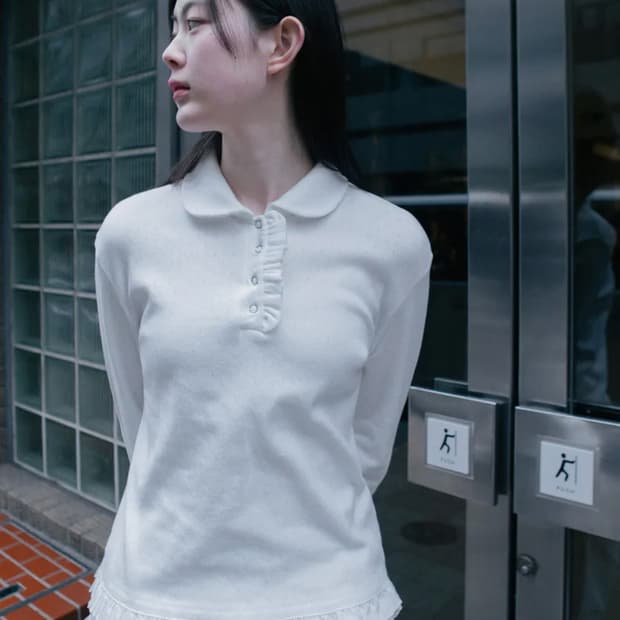 오헤시오 라운드 카라 롱 슬리브
