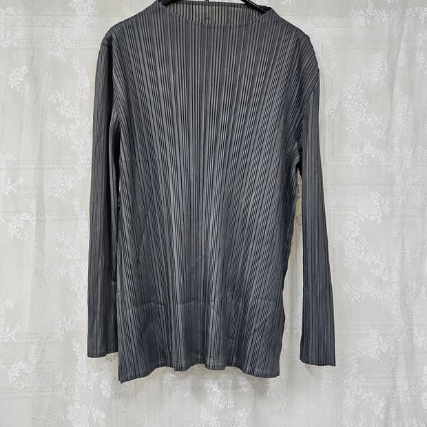 플리츠미  그레이 긴팔 셔츠