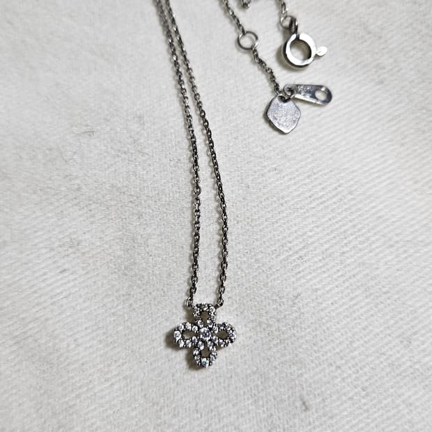 실버 925 클로버 목걸이