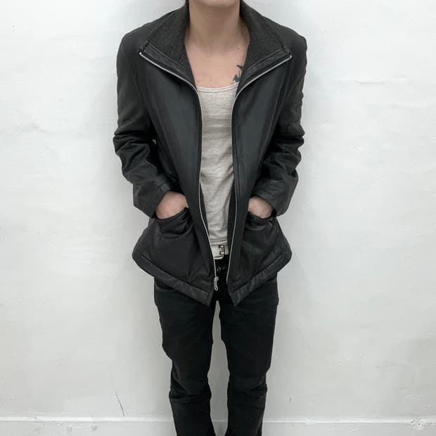 leather formal jacket