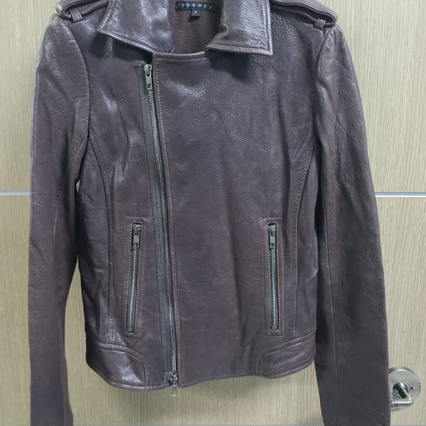 띠어리 양가죽 라이더 자켓 