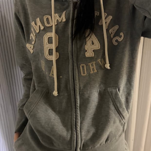 후아유 그레이 후드집업 L