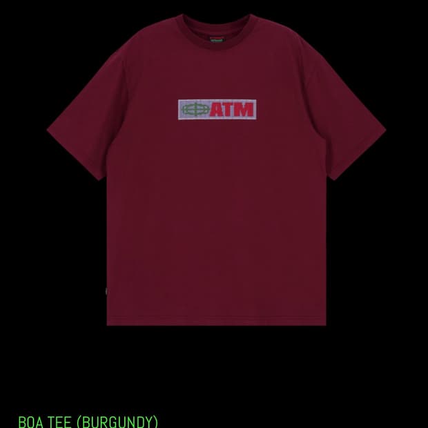 Aftermath 버건디 반팔L