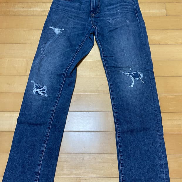 유니클로 슬림스트레이 진 28인치