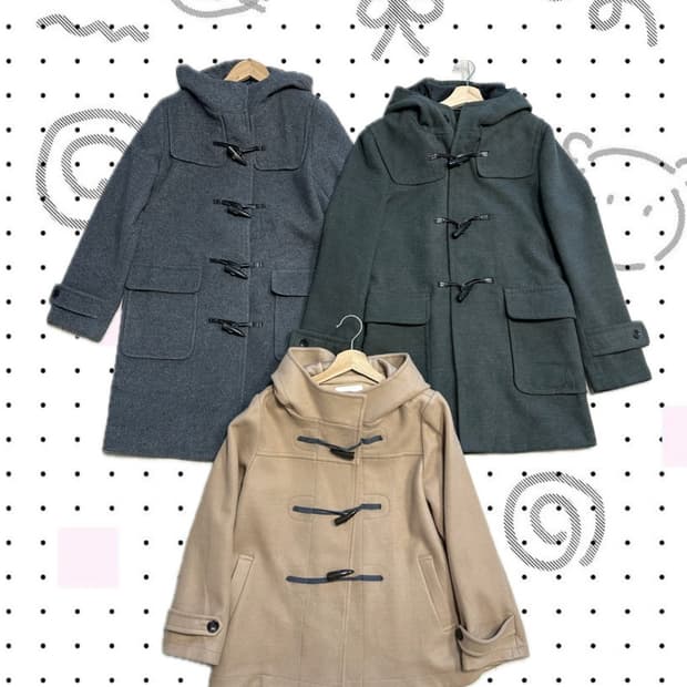 jpn 떡볶이코트 더플코트 하구미 스즈코 모리걸 너드 히피