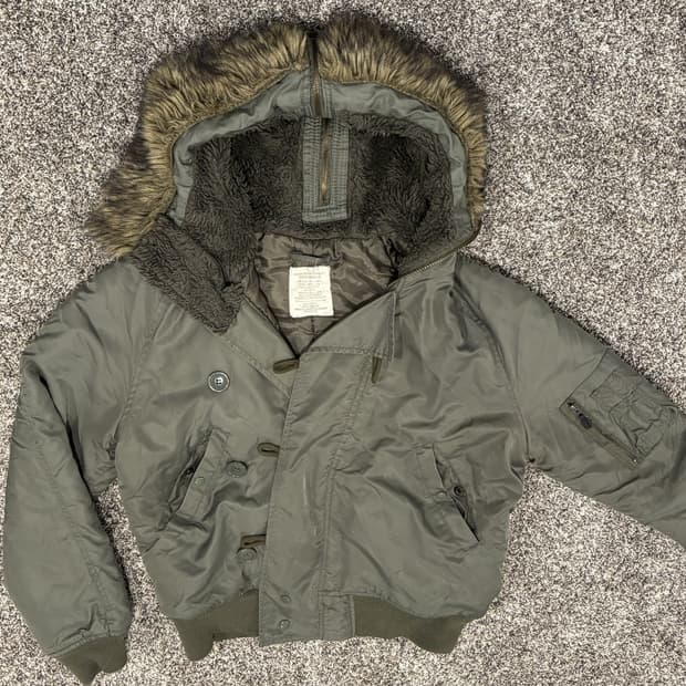 80s 알파 인더스트리 N-2B 헤비 플라잉 자켓