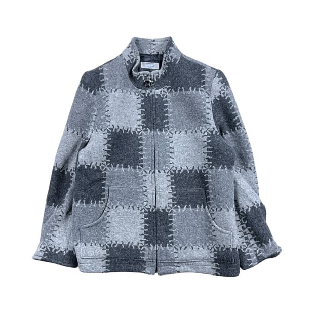 Vintage (maede in japan) 울 혼방 하이넥 자켓 