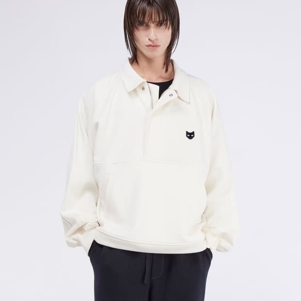 지제로 송지오 라글란 팬서 튜닉 크림 하프집업 맨투맨 M