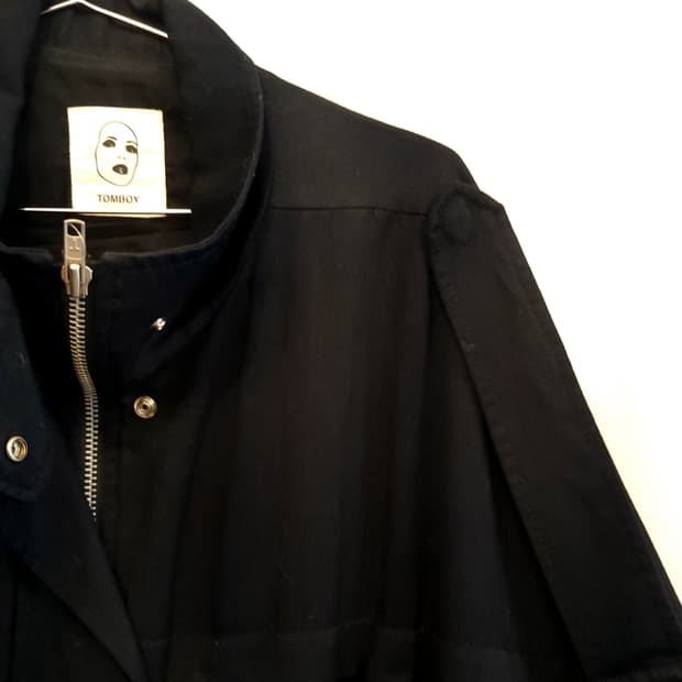 톰보이 블랙 오버핏 유틸리티 자켓