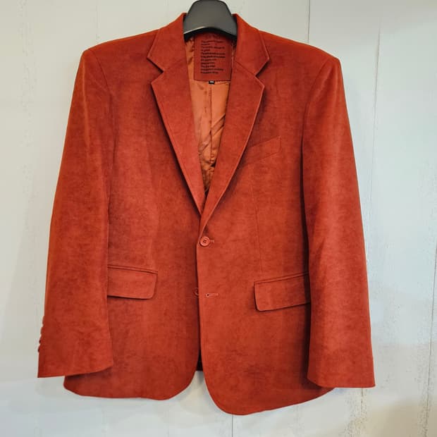 Ghibli 오렌지 스웨이드 콤비 자켓 105