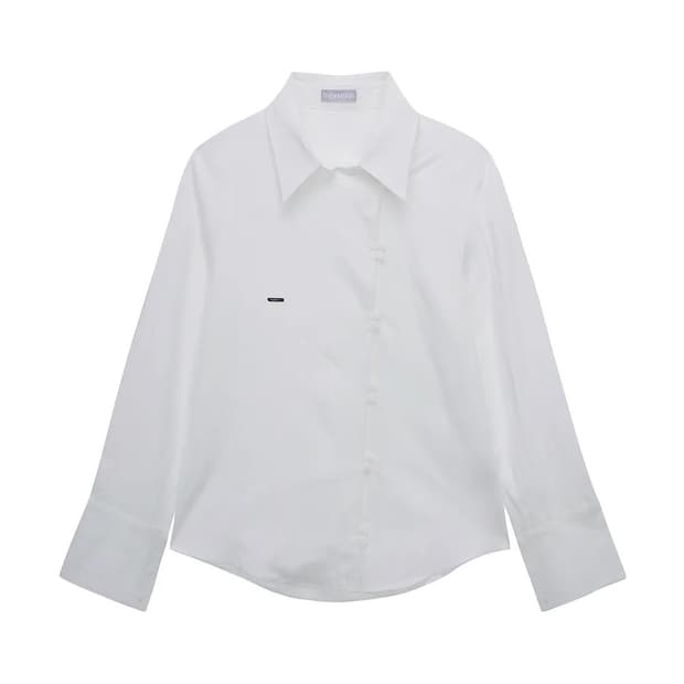 허그유어스킨 사선 버튼업 셔츠