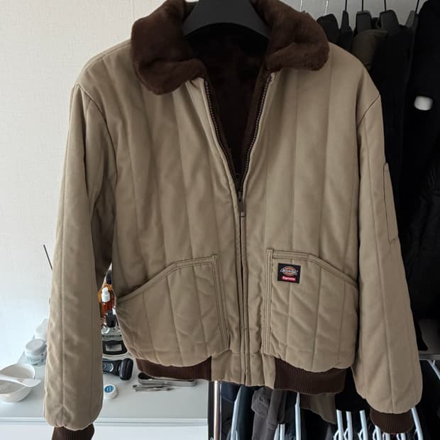 25FW 슈프림 디키즈 리버시블 워크자켓 베이지 M사이즈