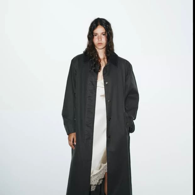 자라 코듀로이 왁스 코트