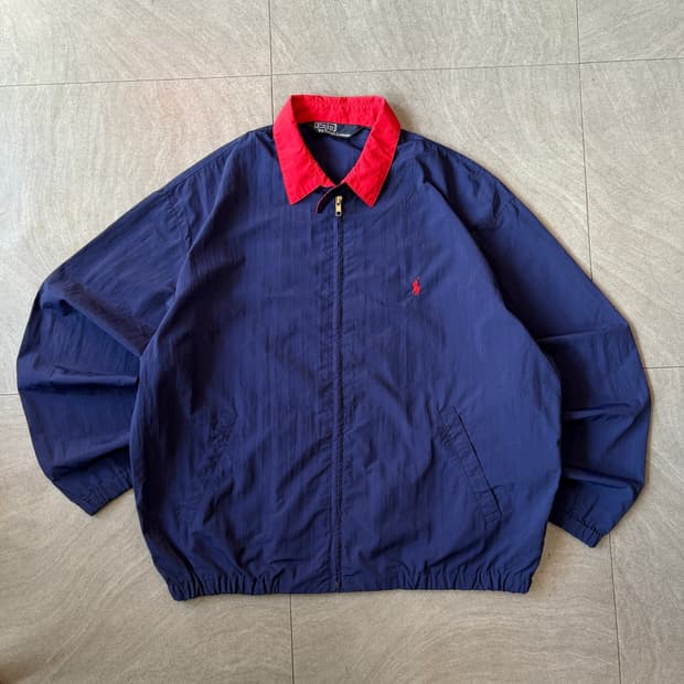90년대 생산 폴로 네이비 나일론 자켓
