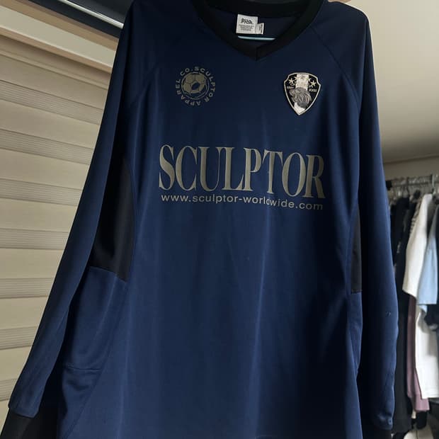 스컬프터 Damier Soccer Jersey Navy 