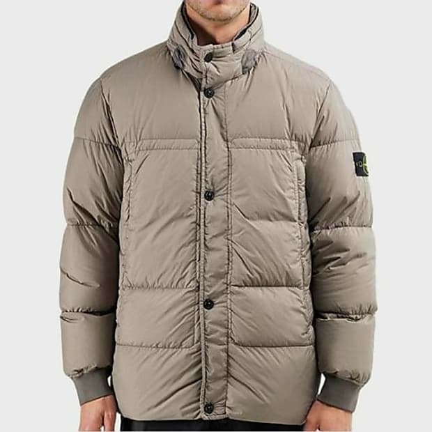 스톤아일랜드 20FW 크링클랩스 논후드 패딩(머드베이지,L)