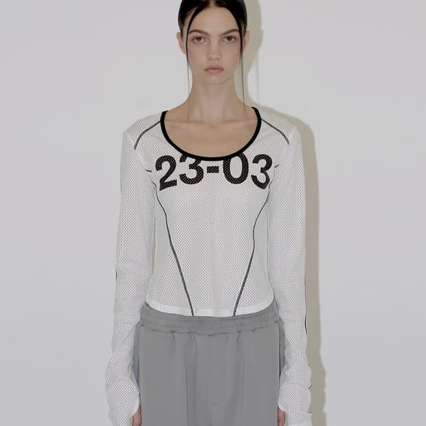 다이애그널 MESH JERSEY TEE (white) 