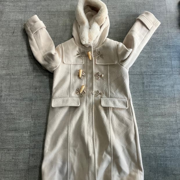 일본빈티지 Tocco 하구미모리걸 달천깔페어리리즈리사 롱코트 베이비핑크