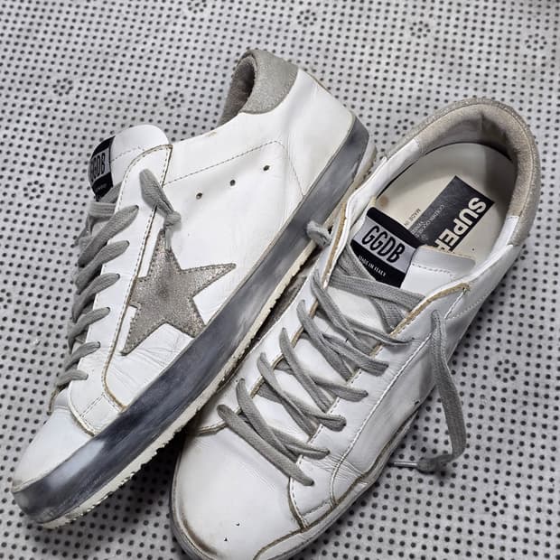 골든구스 슈퍼스타 실버탭 비브람솔 스니커즈 42