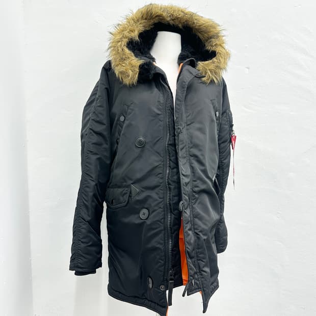 Alpha Industries N3B fur black parka 