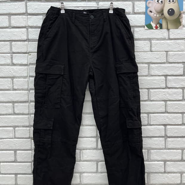 스투시 블랙 카고 바지-32inch