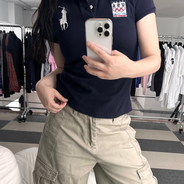 랄프로렌 성조기 벤쿠버 빅포니 카라 티셔츠