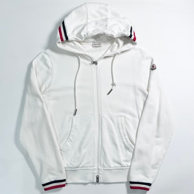 몽클레어 화이트 후드집업