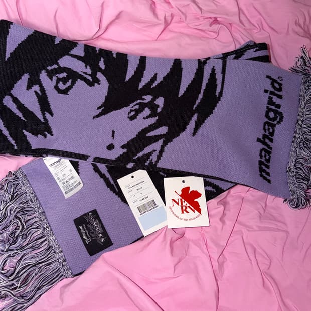 마하그리드 에반게리온 머플러 퍼플 목도리