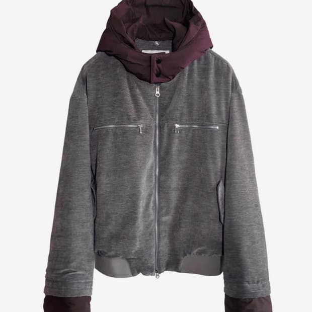 [L] Cord 코드 멜로 디테치드 키트 벨루어 자켓_GR 새상품