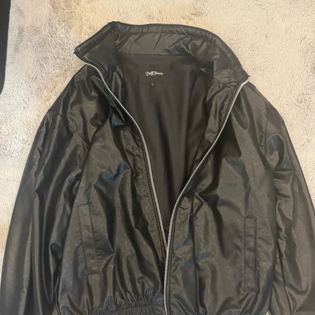 도프제이슨 오버핏 비건레더 자켓