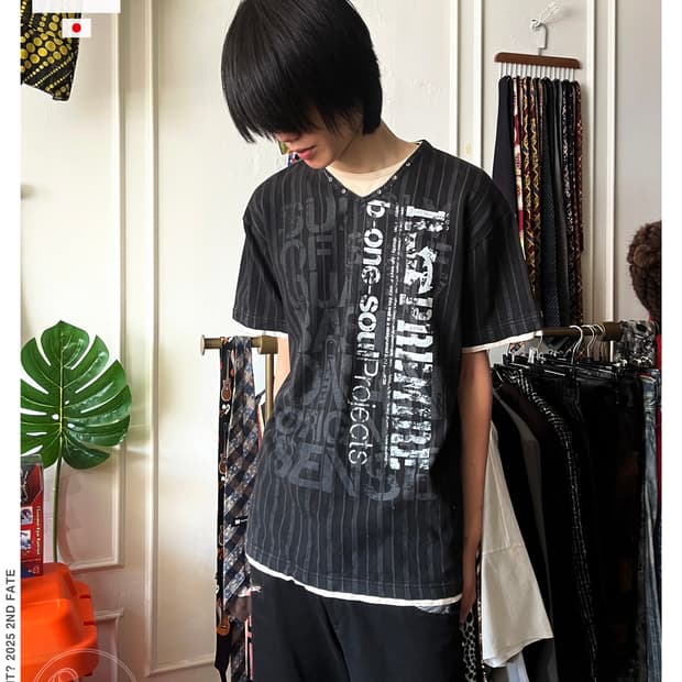 90-00s b-one-soul Grunge Lettering Tee