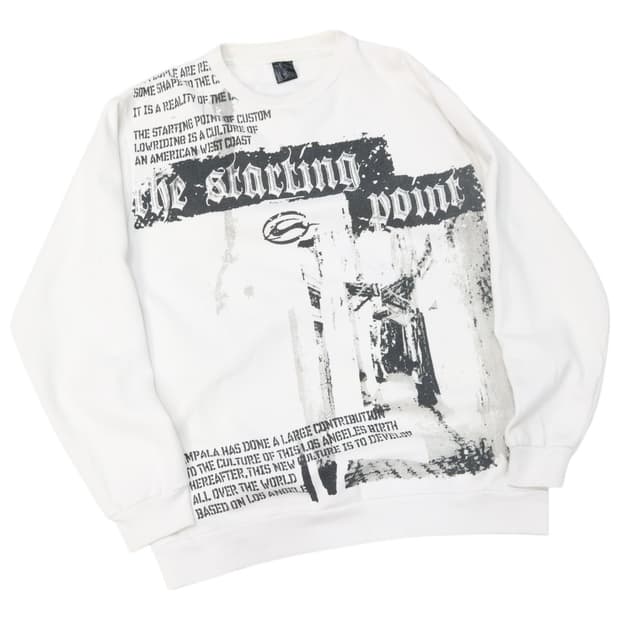 IMPALA 임팔라 웨스트코스트 그래픽 화이트 스웨트셔츠