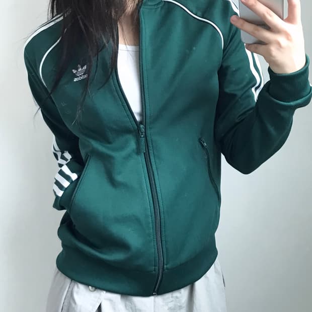 Adidas 아디다스 딥그린 슈퍼스타 트랙탑
