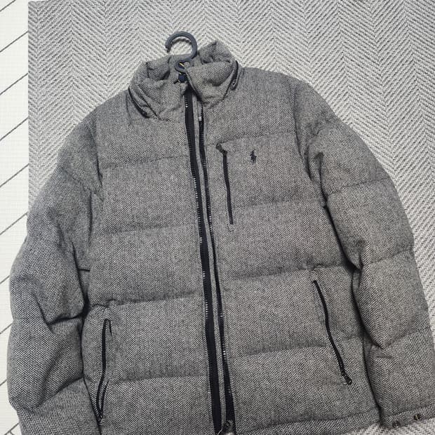 폴로랄프로렌 울 블렌드 헤링본 패딩M