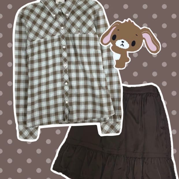 빈티지 민트초코 모리걸 코디세트