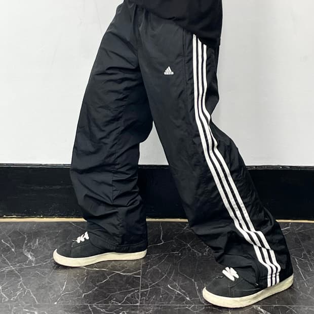 아디다스 삼선 사이드지퍼 와이드 트랙팬츠