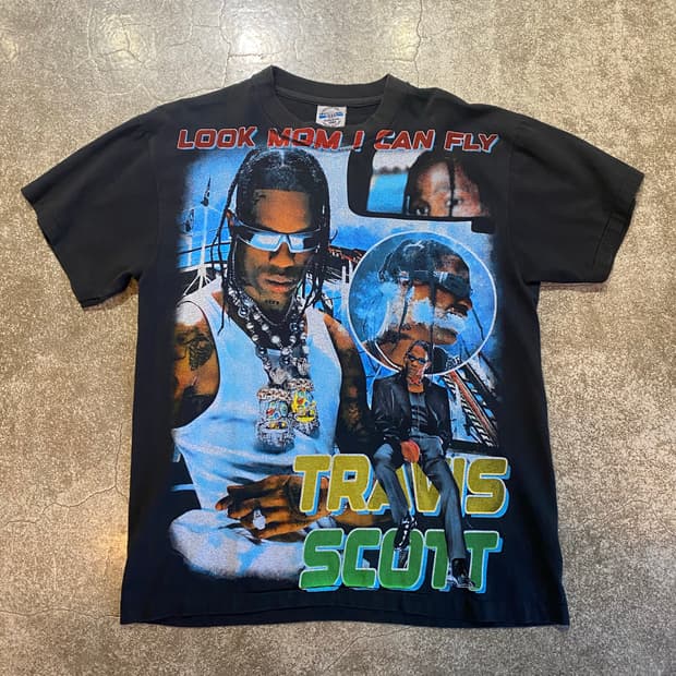 빈티지 트래비스스캇 프린팅 티셔츠
