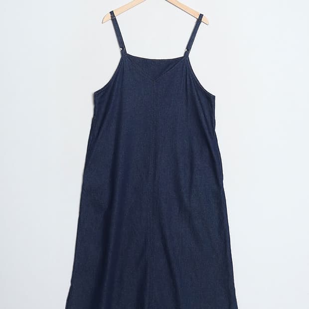 Non Camisole Denim One-Piece