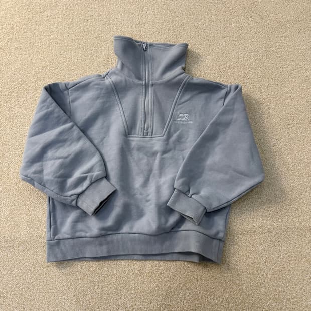 140 뉴발란스 키즈 하프집업 맨투맨 0202T1