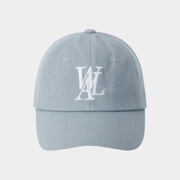 [Wooalong] 시그니처 로고 볼캡 (더스트 블루)