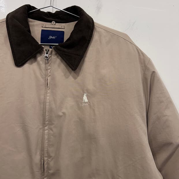 예일 덕다운 스몰도기 코듀로이 카라 봄버자켓