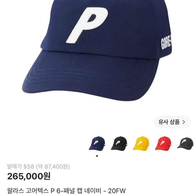 팔라스 고어텍스 6패널 볼캡 네이비