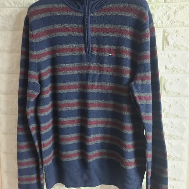 타미힐피거 하프집업 니트(실95)