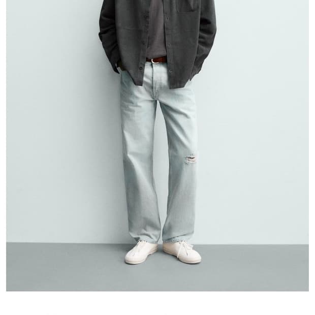 자라 리얼 스웨이드 릴렉스 오버 셔츠 S