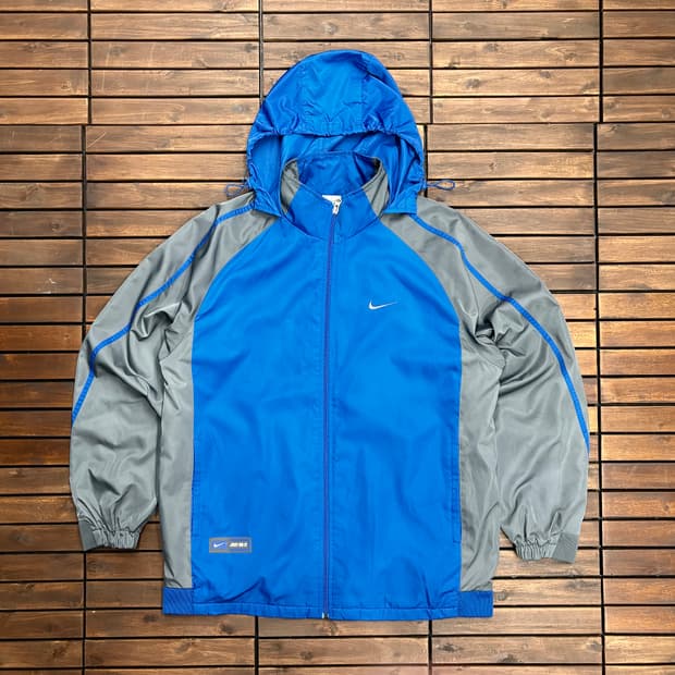 (L) 00s 나이키 스우시 배색 후드 바람막이 자켓