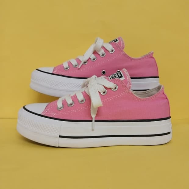 여성 컨버스 척테일러 올스타 리프트 플랫폼 웁스 운동화 (230)