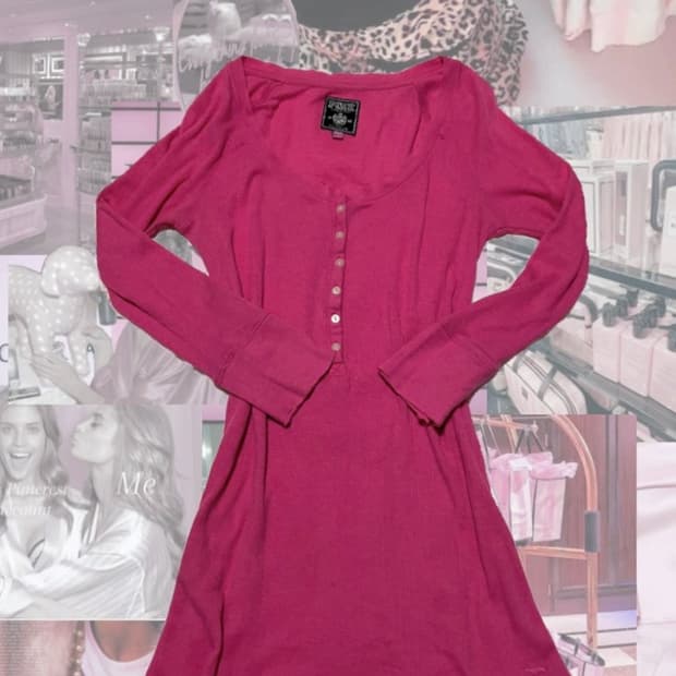 2000s 빅토리아시크릿 PINK 헨리넥 롱슬리브 아베크롬비 홀리스터깔