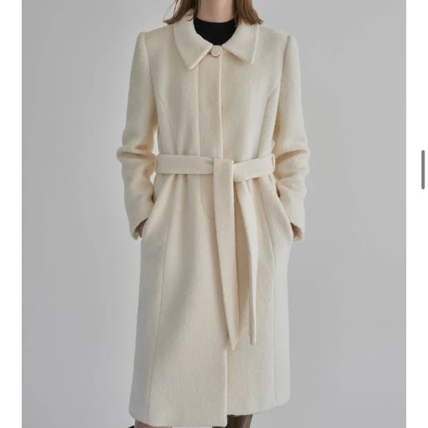 Haute wool boucle slim line coat 