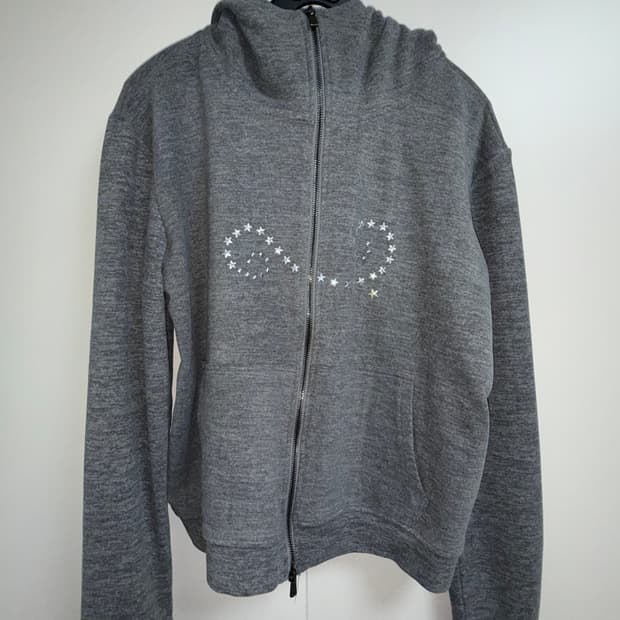 TheNewYouthPark y2k 그레이 소프트핏 빈티지 후드집업 자켓