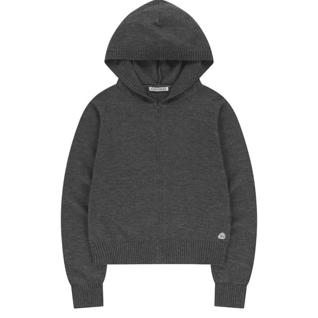 구해요)) Coyseio SOFT KNIT ZIP-UP CHARCOAL